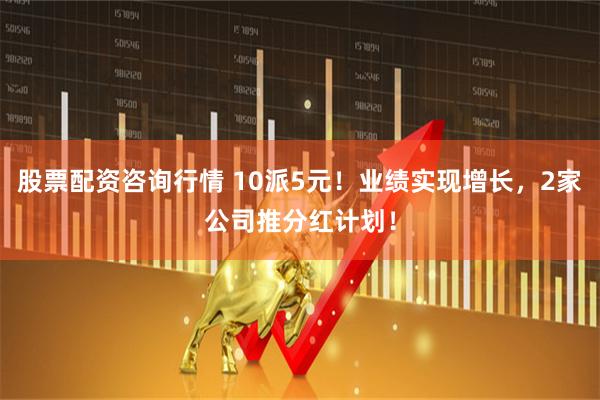 股票配资咨询行情 10派5元！业绩实现增长，2家公司推分红计划！